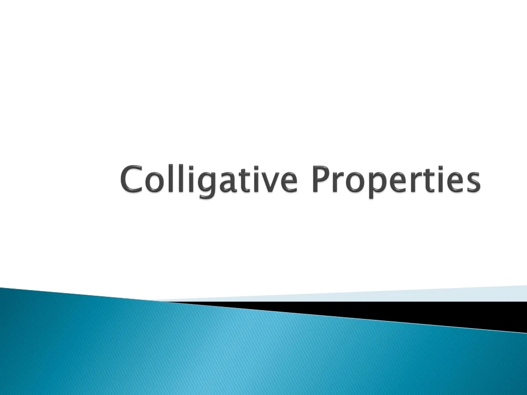 colligative properties