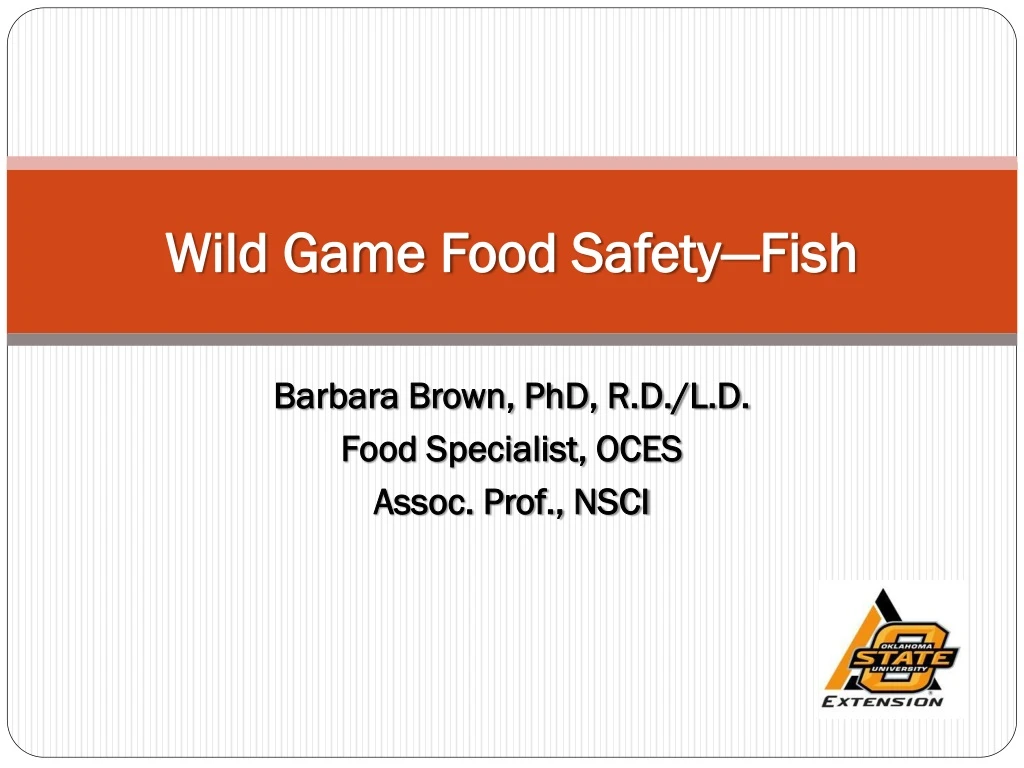 wild game food safety fish