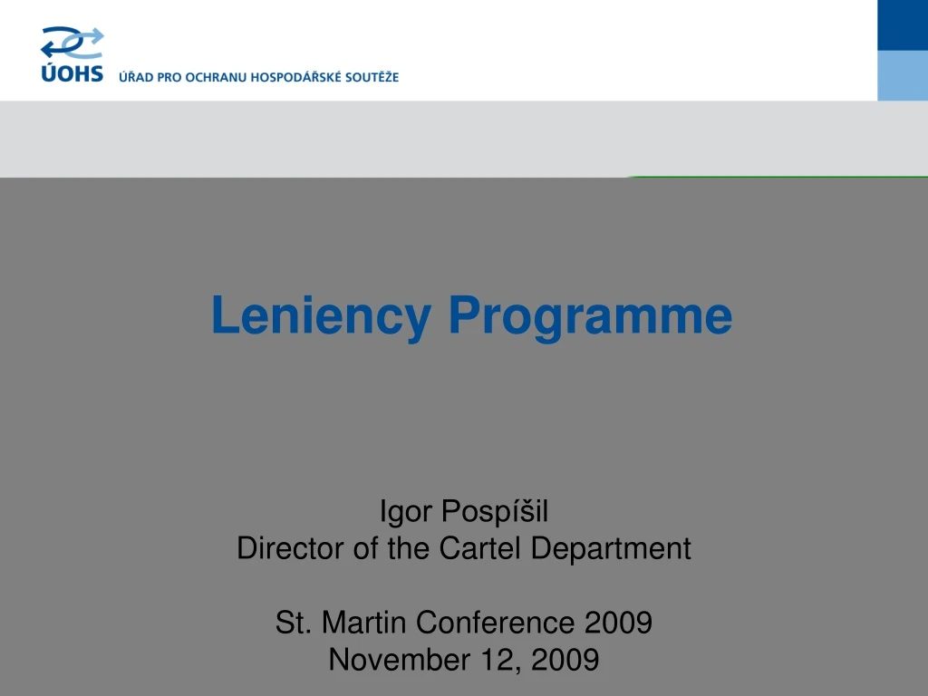 leniency programme