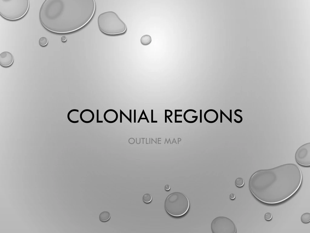 colonial regions