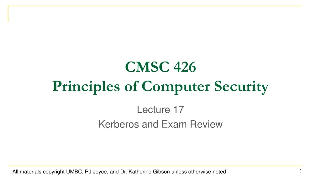 cmsc 426 principles of computer security