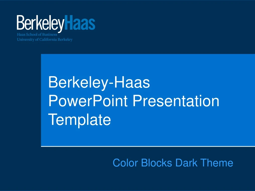 berkeley haas powerpoint presentation template