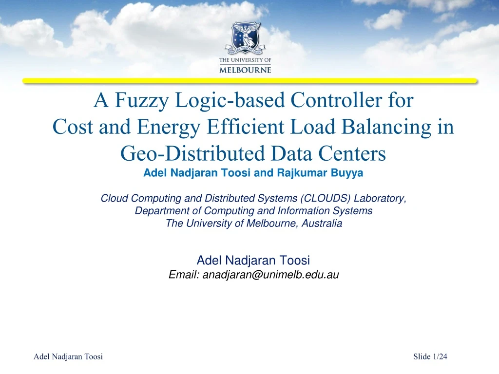 a fuzzy logic based controller for cost