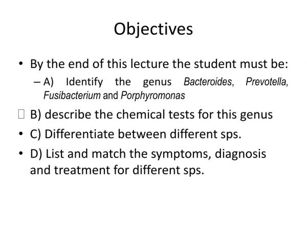 Objectives