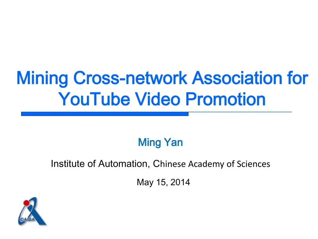 mining cross network association for youtube