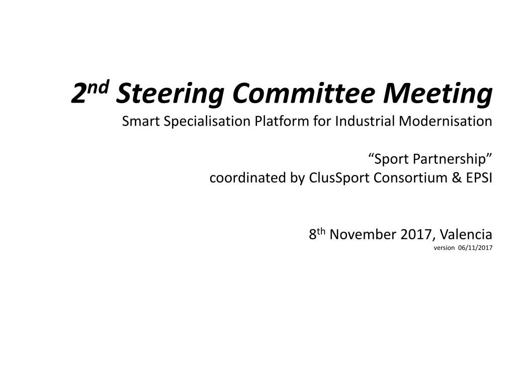 2 nd steering committee meeting smart