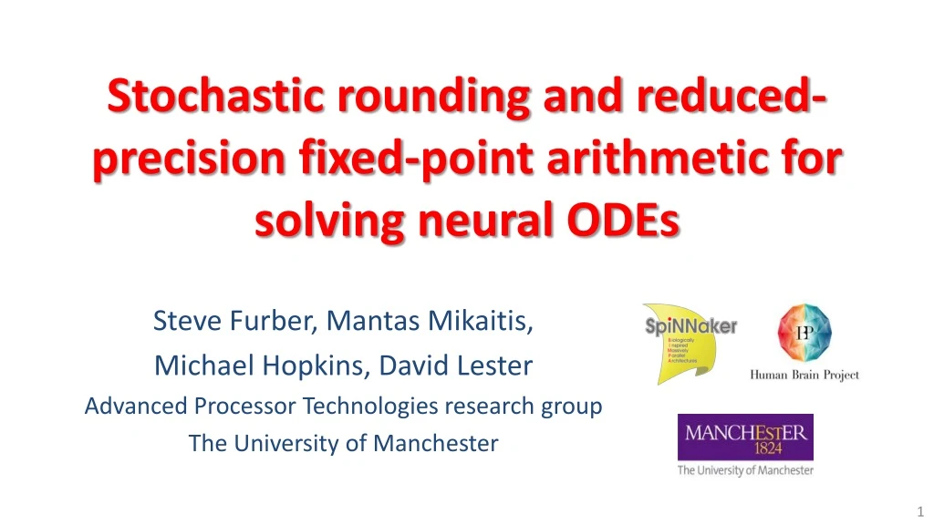 stochastic rounding and reduced precision fixed point arithmetic for solving neural odes