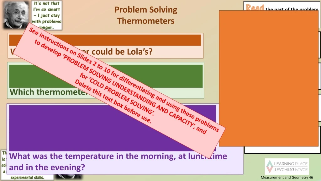 problem solving thermometers