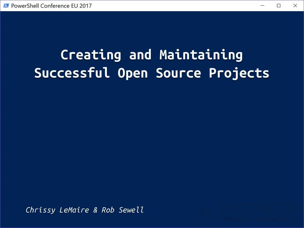 creating and maintaining successful open source projects