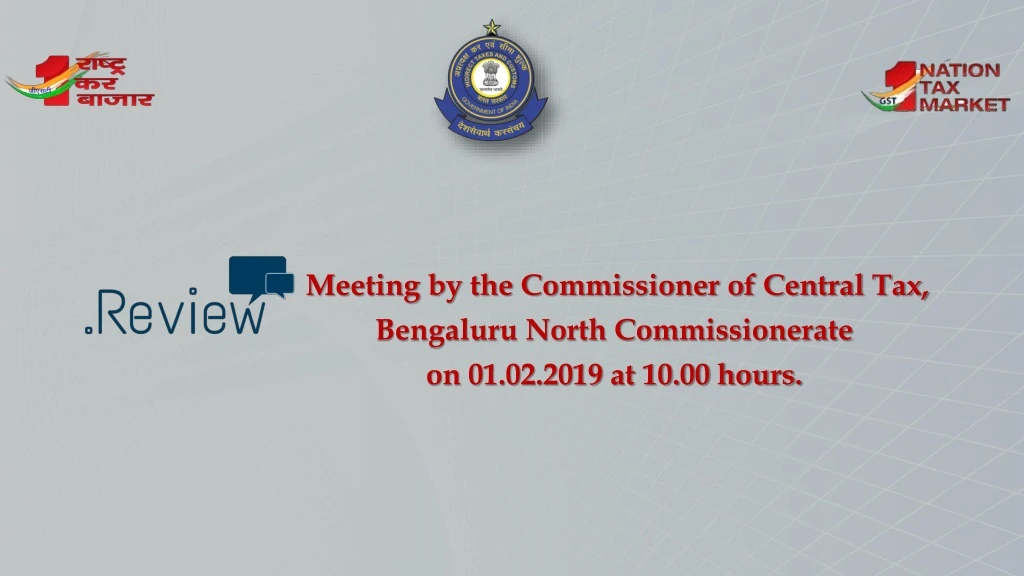 meeting by the commissioner of central