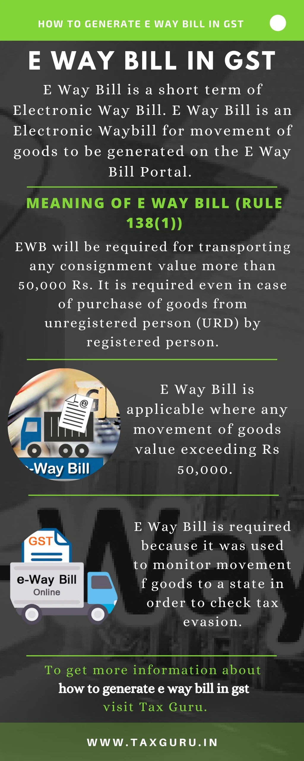how to generate e way bill in gst