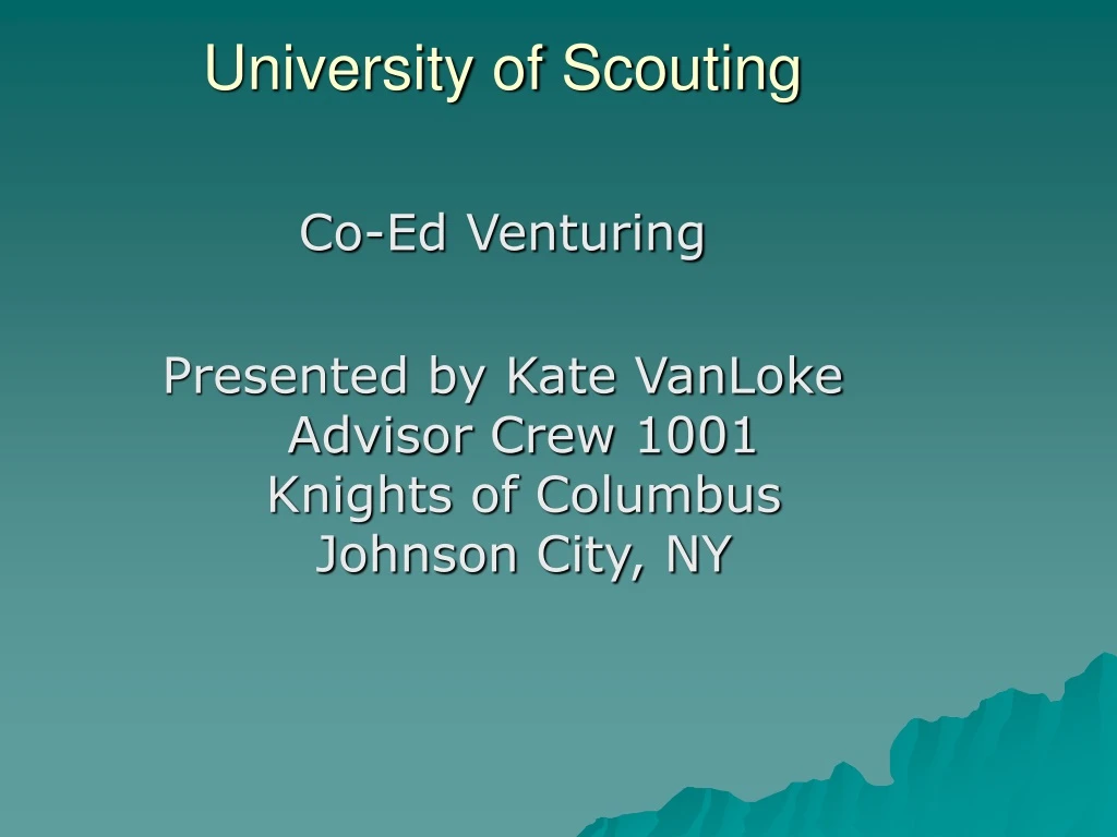 university of scouting