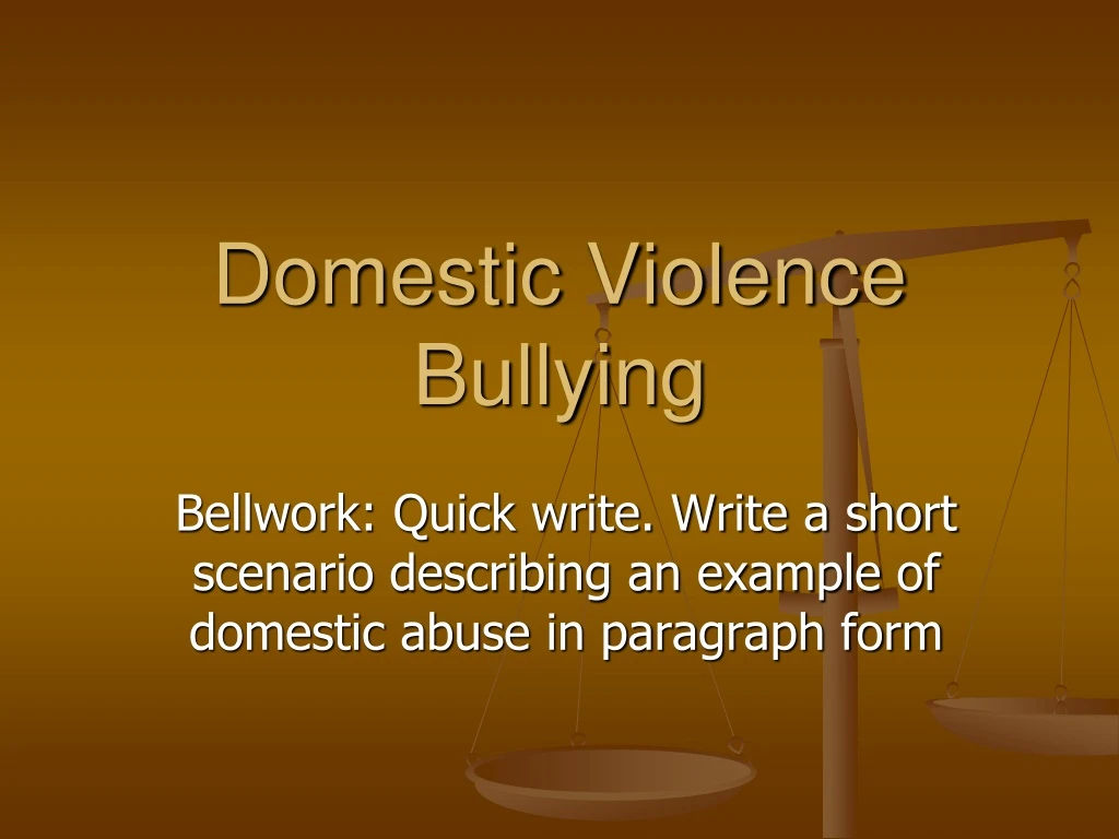 domestic violence bullying