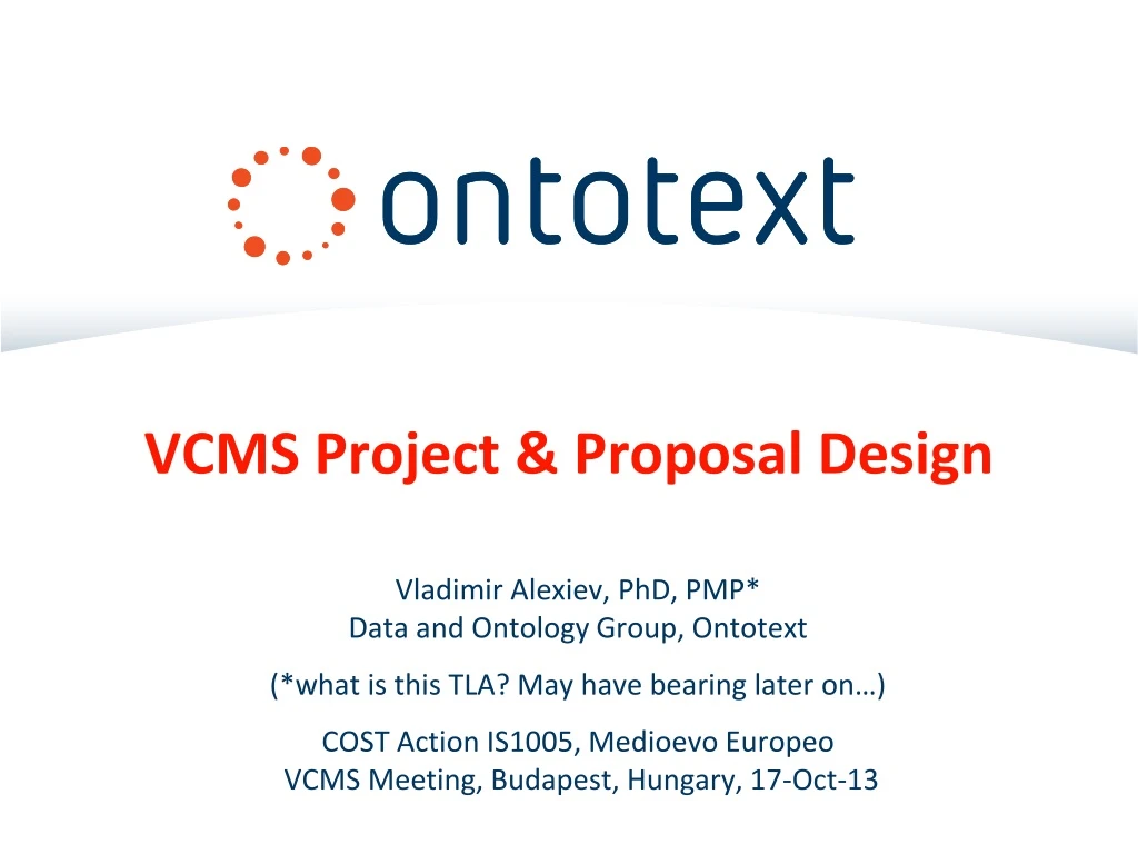 vcms project proposal design