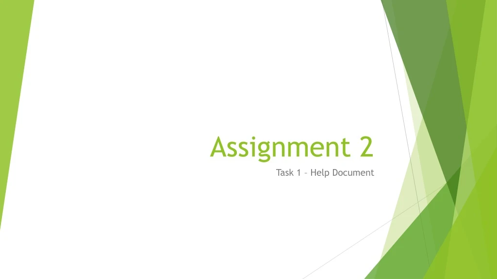 assignment 2