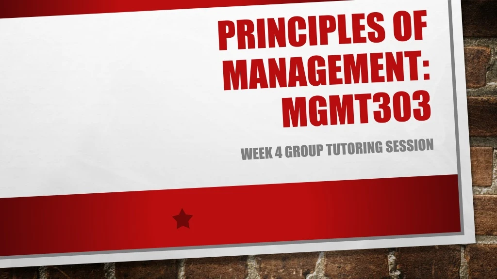 principles of management mgmt303
