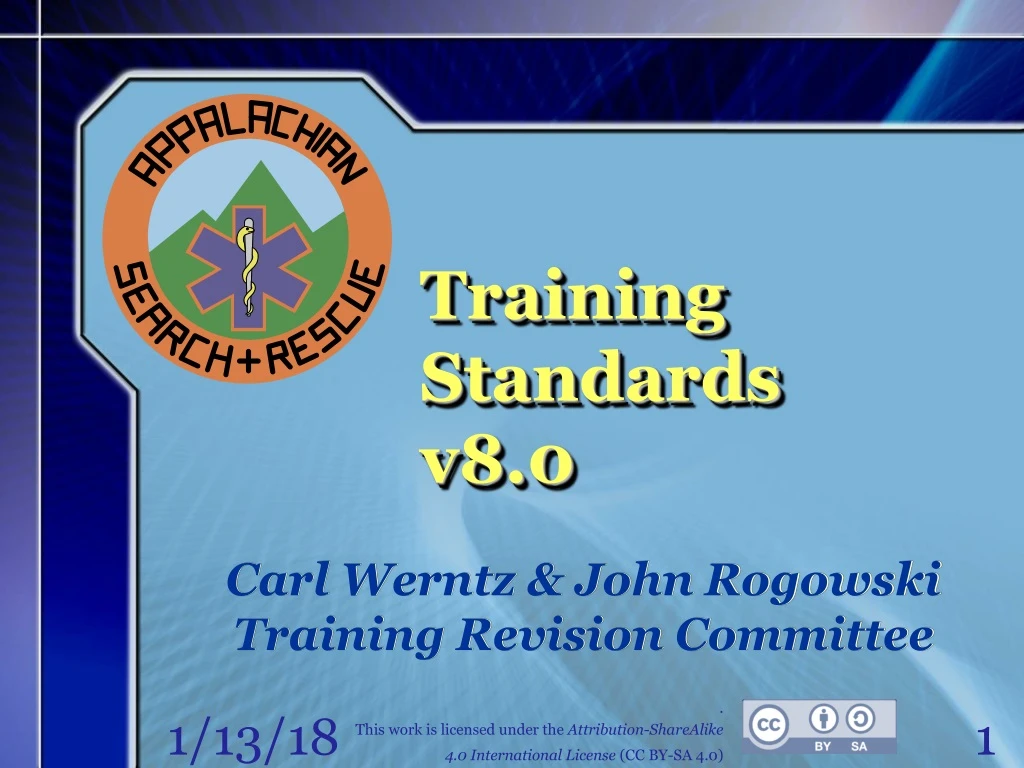 training standards v8 0