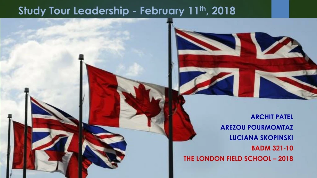 study tour leadership february 11 th 2018