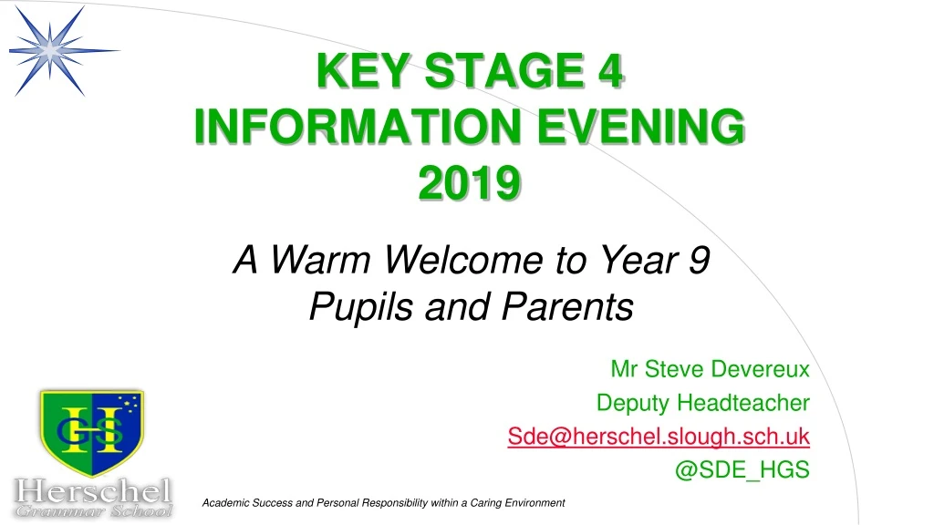 key stage 4 information evening 2019