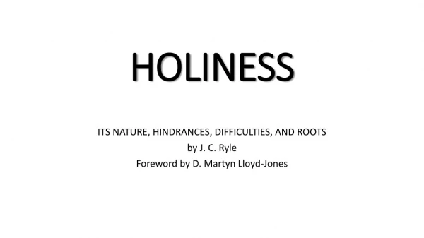 HOLINESS