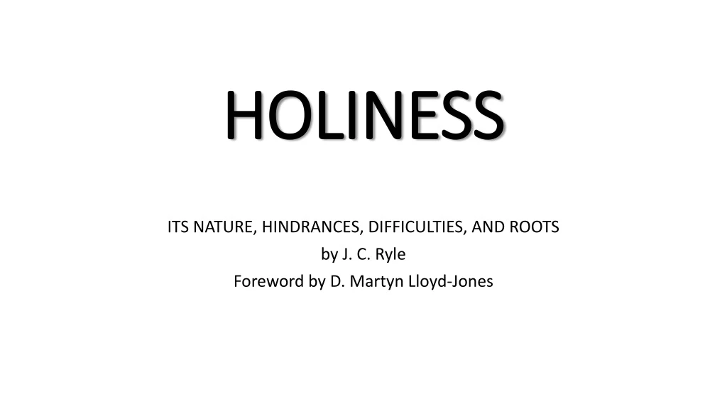 holiness