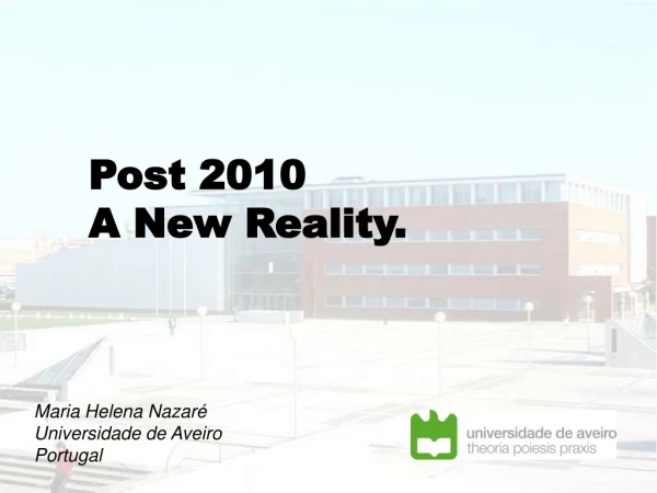 Maria Helena Nazaré Universidade de Aveiro Portugal