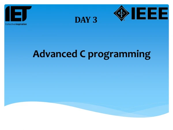 Advanced C programming
