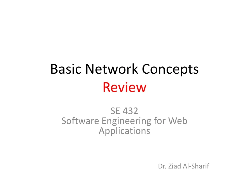 basic network concepts review