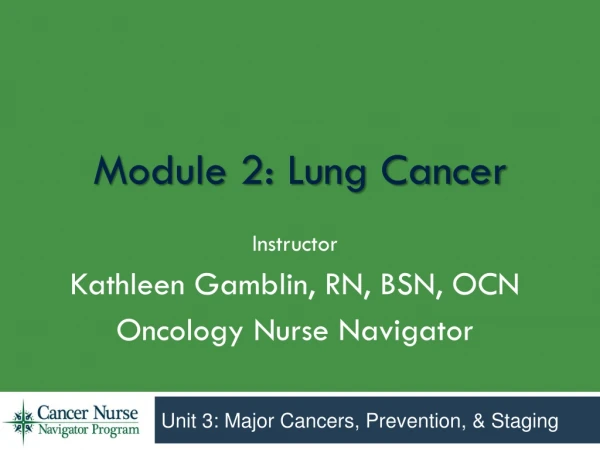 Module 2: Lung Cancer