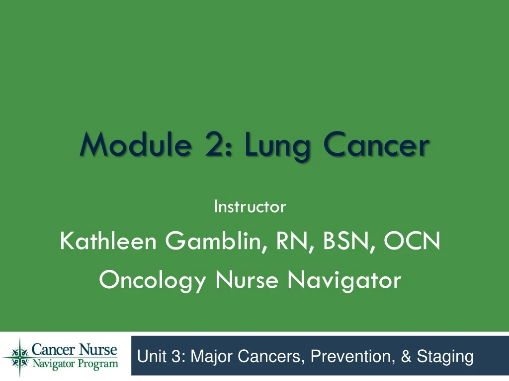 module 2 lung cancer