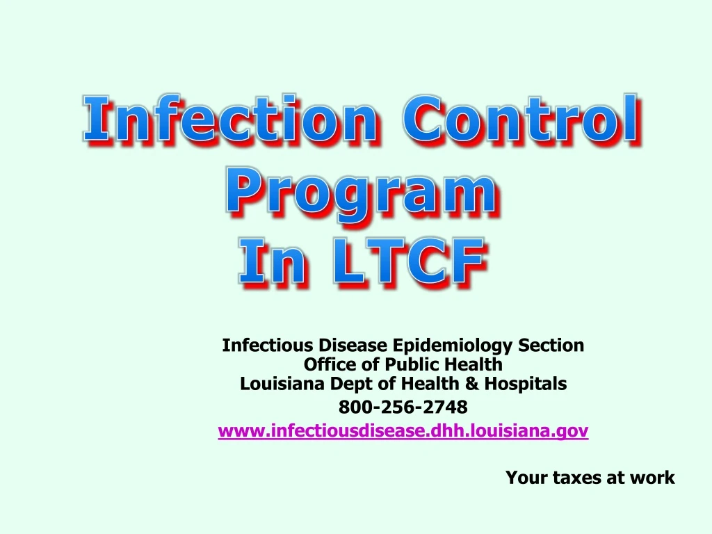 infection control program in ltcf