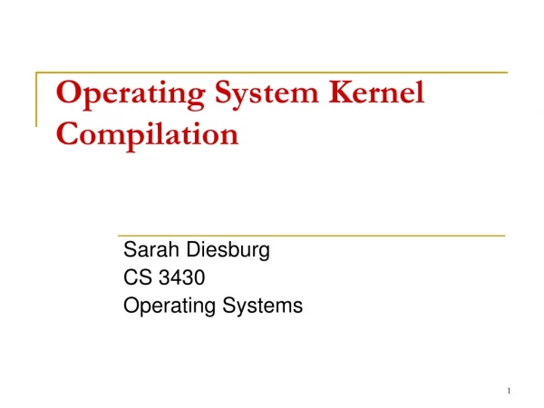 Operating System Kernel Compilation