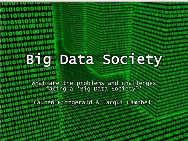 Big Data Society