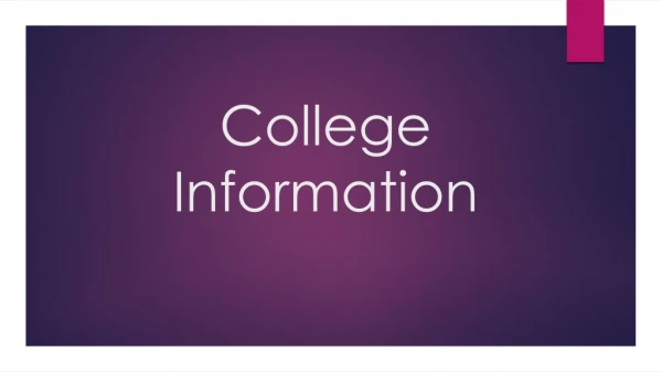 College Information