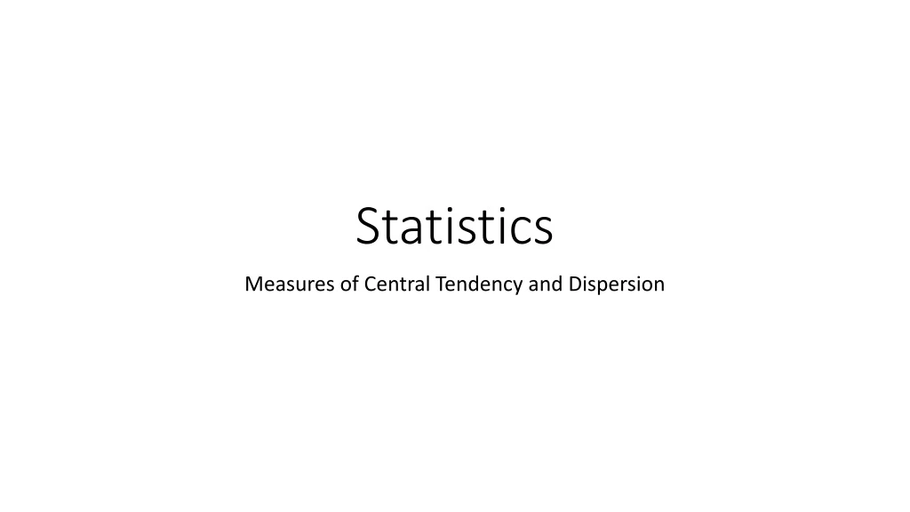 statistics