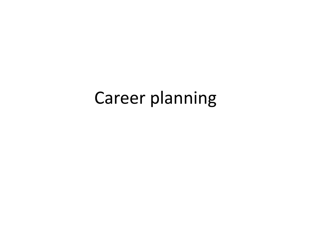 career planning