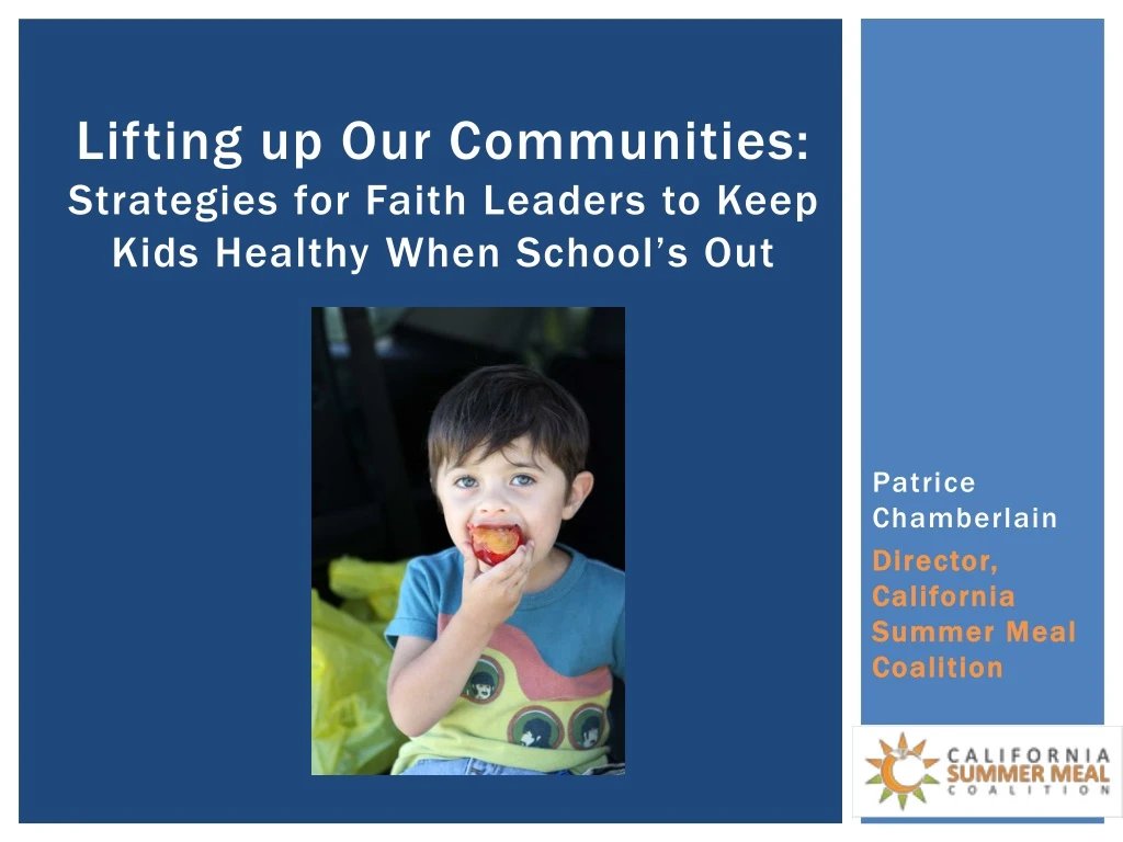 lifting up our communities strategies for faith leaders to keep kids healthy when school s out