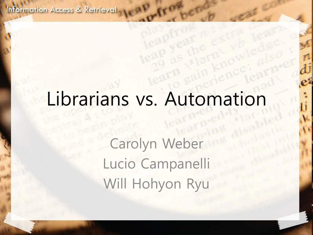 librarians vs automation