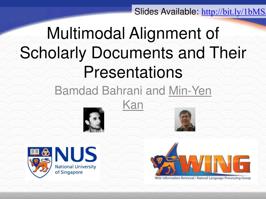 multimodal alignment of scholarly documents and their presentations