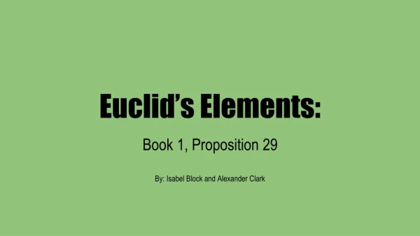 Euclid’s Elements:
