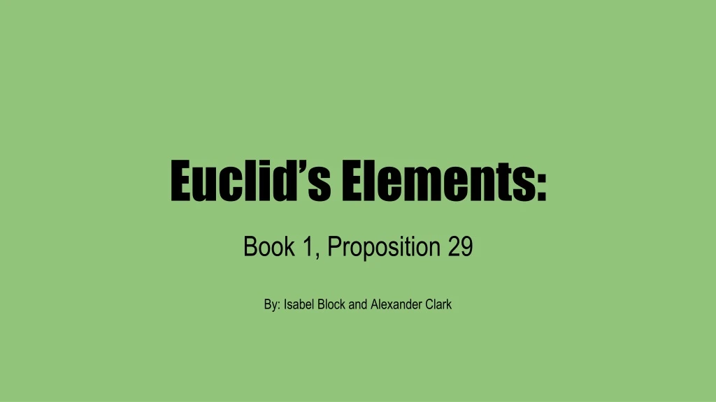 euclid s elements