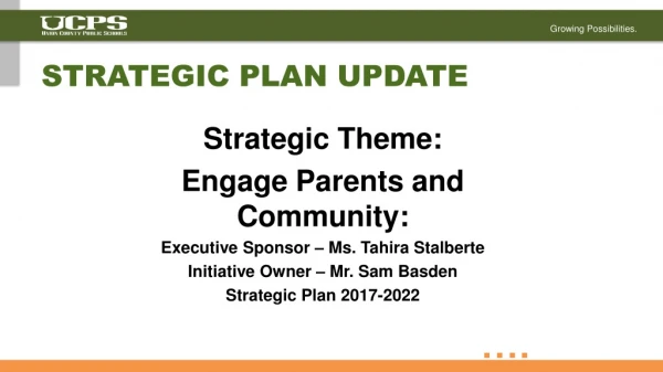 Strategic Plan Update