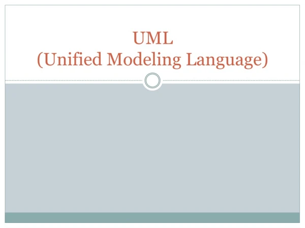 UML (Unified Modeling Language)