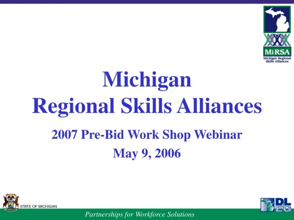Michigan Regional Skills Alliances