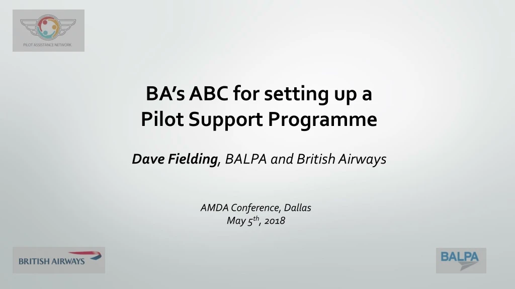 ba s abc for setting up a pilot support programme