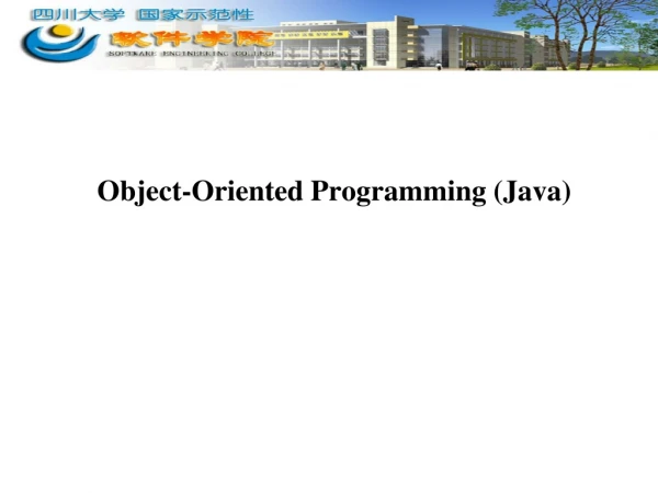Object-Oriented Programming (Java)