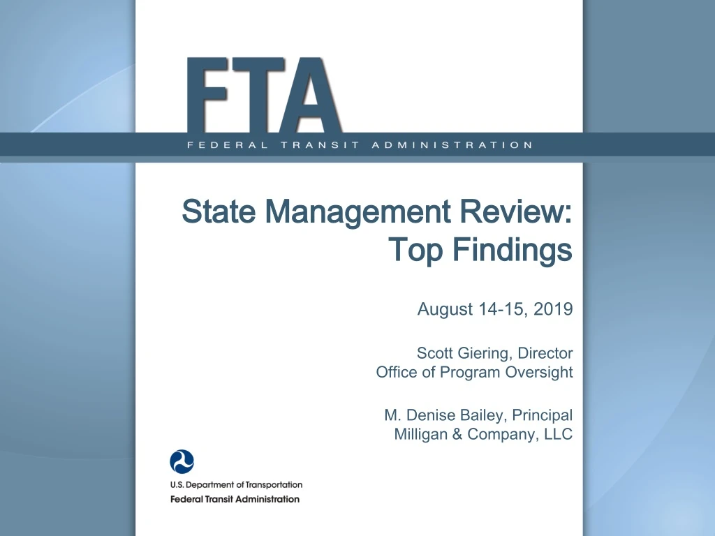 state management review top findings august