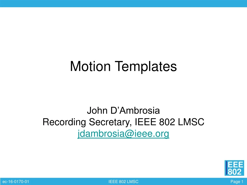 motion templates