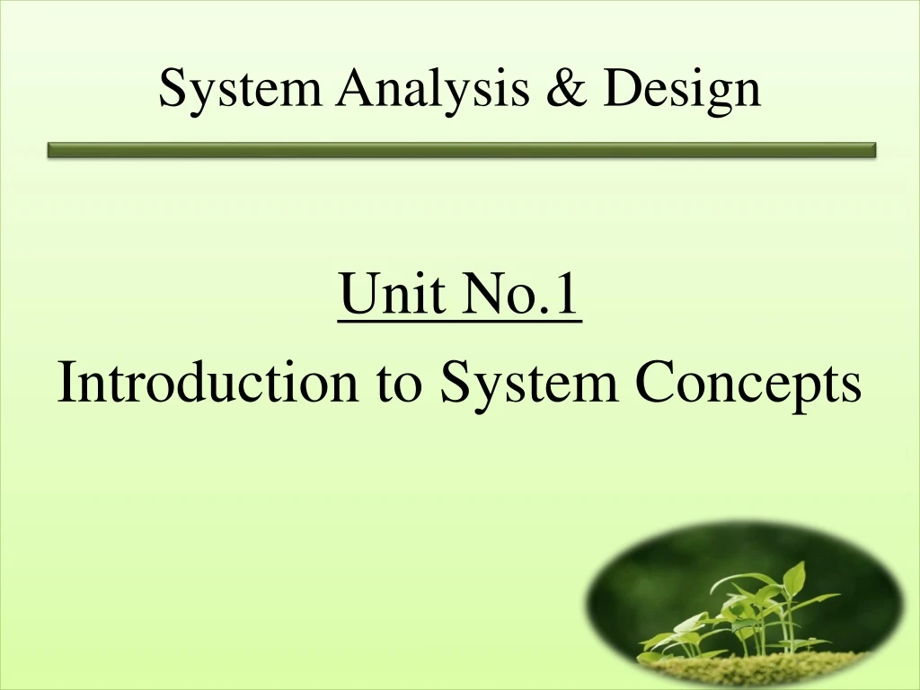 system analysis design