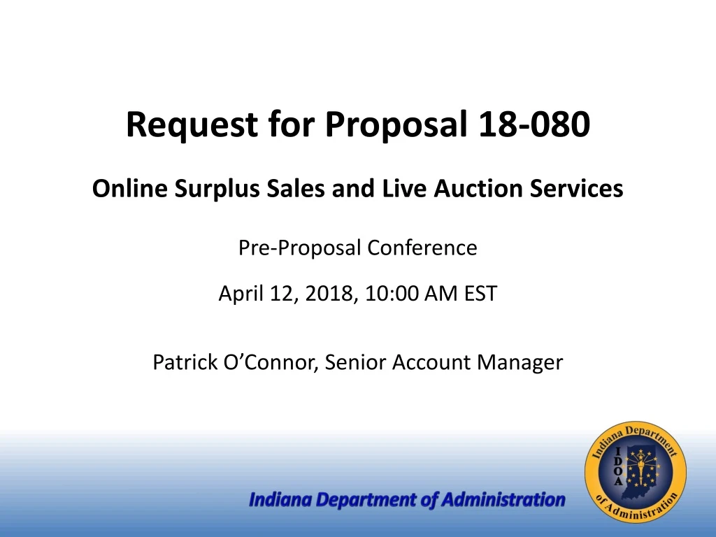 request for proposal 18 080 online surplus sales